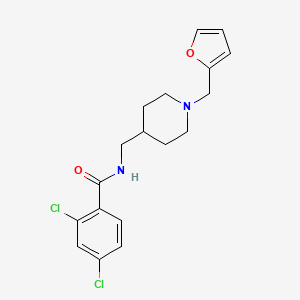 2,4-dichloro-N-((1-(furan-2-ylmethyl)piperidin-4-yl)methyl)benzamide