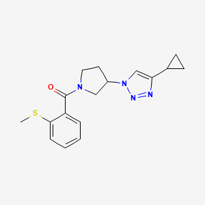 (3-(4-cyclopropyl-1H-1,2,3-triazol-1-yl)pyrrolidin-1-yl)(2-(methylthio)phenyl)methanone