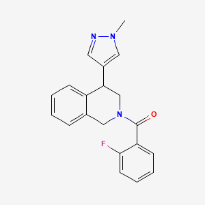 (2-fluorophenyl)(4-(1-methyl-1H-pyrazol-4-yl)-3,4-dihydroisoquinolin-2(1H)-yl)methanone