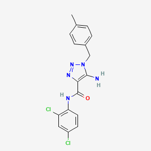 molecular formula C17H15Cl2N5O B2459813 5-amino-N-(2,4-dichlorophenyl)-1-(4-methylbenzyl)-1H-1,2,3-triazole-4-carboxamide CAS No. 900013-52-7