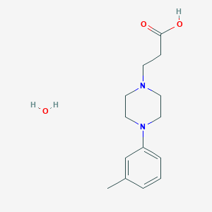 molecular formula C14H22N2O3 B2459815 3-[4-(3-Methylphenyl)-1-piperazinyl]propanoic acid hydrate CAS No. 1269199-21-4