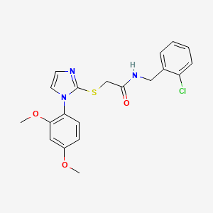 N-[(2-chlorophenyl)methyl]-2-[1-(2,4-dimethoxyphenyl)imidazol-2-yl]sulfanylacetamide