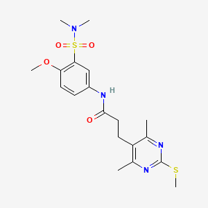 3-[4,6-dimethyl-2-(methylsulfanyl)pyrimidin-5-yl]-N-[3-(dimethylsulfamoyl)-4-methoxyphenyl]propanamide
