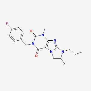 3-(4-fluorobenzyl)-1,7-dimethyl-8-propyl-1H-imidazo[2,1-f]purine-2,4(3H,8H)-dione