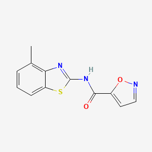 N-(4-methylbenzo[d]thiazol-2-yl)isoxazole-5-carboxamide