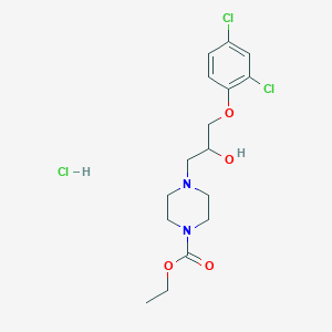 Ethyl 4-(3-(2,4-dichlorophenoxy)-2-hydroxypropyl)piperazine-1-carboxylate hydrochloride