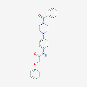 molecular formula C25H25N3O3 B245984 N-[4-(4-benzoylpiperazin-1-yl)phenyl]-2-phenoxyacetamide 
