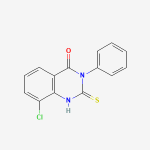 molecular formula C14H9ClN2OS B2459843 8-chloro-2-mercapto-3-phenylquinazolin-4(3H)-one CAS No. 429625-88-7