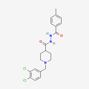 N'-{[1-(3,4-dichlorobenzyl)-4-piperidinyl]carbonyl}-4-methylbenzenecarbohydrazide