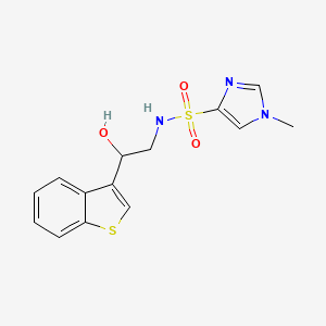 N-(2-(benzo[b]thiophen-3-yl)-2-hydroxyethyl)-1-methyl-1H-imidazole-4-sulfonamide
