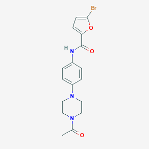 molecular formula C17H18BrN3O3 B245986 N-[4-(4-acetylpiperazin-1-yl)phenyl]-5-bromo-2-furamide 