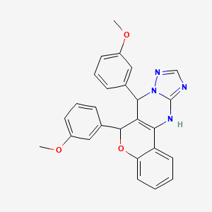 6,7-bis(3-methoxyphenyl)-7,12-dihydro-6H-chromeno[4,3-d][1,2,4]triazolo[1,5-a]pyrimidine
