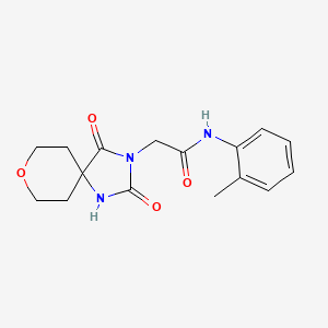 2-(2,4-dioxo-8-oxa-1,3-diazaspiro[4.5]dec-3-yl)-N-(2-methylphenyl)acetamide