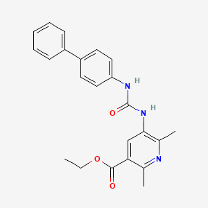 Ethyl 2,6-dimethyl-5-[(4-phenylphenyl)carbamoylamino]pyridine-3-carboxylate