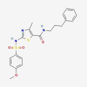 2-(4-methoxyphenylsulfonamido)-4-methyl-N-(3-phenylpropyl)thiazole-5-carboxamide