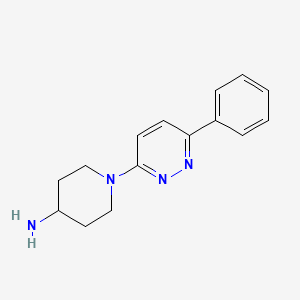 molecular formula C15H18N4 B2459877 1-(6-Phenylpyridazin-3-yl)piperidin-4-amine CAS No. 596818-11-0