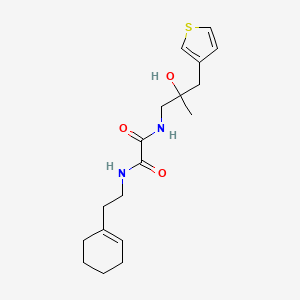 molecular formula C18H26N2O3S B2459878 N'-[2-(cyclohex-1-en-1-yl)ethyl]-N-{2-hydroxy-2-[(thiophen-3-yl)methyl]propyl}ethanediamide CAS No. 2097872-97-2