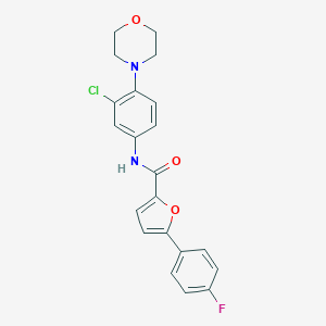 molecular formula C21H18ClFN2O3 B245988 N-[3-chloro-4-(morpholin-4-yl)phenyl]-5-(4-fluorophenyl)furan-2-carboxamide 