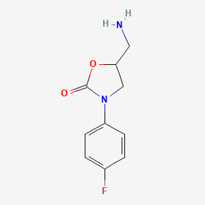 5-(Aminomethyl)-3-(4-fluorophenyl)-1,3-oxazolidin-2-one