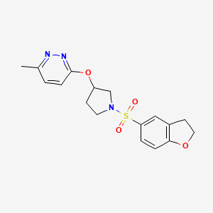 3-((1-((2,3-Dihydrobenzofuran-5-yl)sulfonyl)pyrrolidin-3-yl)oxy)-6-methylpyridazine