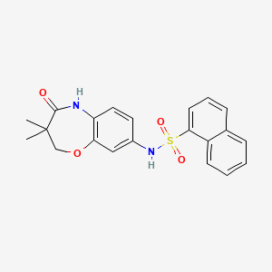 N-(3,3-dimethyl-4-oxo-2,3,4,5-tetrahydrobenzo[b][1,4]oxazepin-8-yl)naphthalene-1-sulfonamide