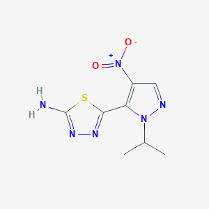 5-(4-Nitro-2-propan-2-ylpyrazol-3-yl)-1,3,4-thiadiazol-2-amine
