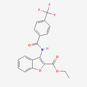 Ethyl 3-(4-(trifluoromethyl)benzamido)benzofuran-2-carboxylate