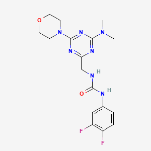 1-(3,4-Difluorophenyl)-3-((4-(dimethylamino)-6-morpholino-1,3,5-triazin-2-yl)methyl)urea