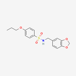 N-(1,3-benzodioxol-5-ylmethyl)-4-propoxybenzenesulfonamide