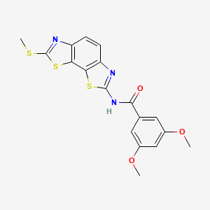 3,5-dimethoxy-N-(2-methylsulfanyl-[1,3]thiazolo[4,5-g][1,3]benzothiazol-7-yl)benzamide