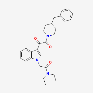 molecular formula C28H33N3O3 B2459905 2-{3-[(4-benzylpiperidin-1-yl)(oxo)acetyl]-1H-indol-1-yl}-N,N-diethylacetamide CAS No. 872843-59-9