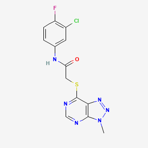 N-(3-chloro-4-fluorophenyl)-2-((3-methyl-3H-[1,2,3]triazolo[4,5-d]pyrimidin-7-yl)thio)acetamide