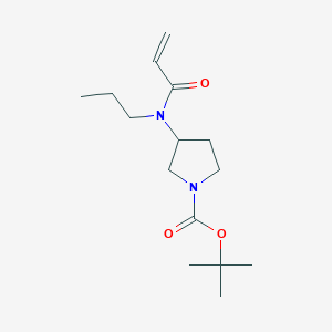 molecular formula C15H26N2O3 B2459917 Tert-butyl 3-[prop-2-enoyl(propyl)amino]pyrrolidine-1-carboxylate CAS No. 2411263-58-4