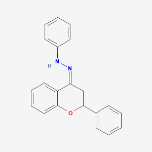 N-[(Z)-(2-phenylchroman-4-ylidene)amino]aniline
