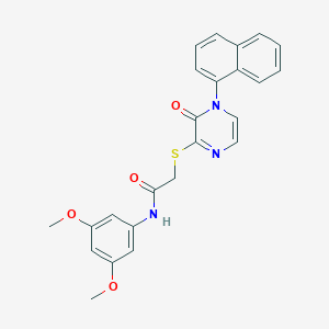 molecular formula C24H21N3O4S B2459940 N-(3,5-dimethoxyphenyl)-2-((4-(naphthalen-1-yl)-3-oxo-3,4-dihydropyrazin-2-yl)thio)acetamide CAS No. 900007-72-9