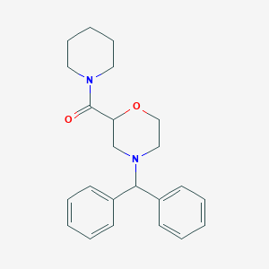 molecular formula C23H28N2O2 B2459943 (4-Benzhydrylmorpholin-2-yl)-piperidin-1-ylmethanone CAS No. 2415541-02-3