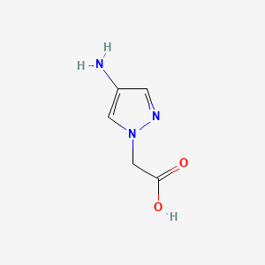 molecular formula C5H7N3O2 B2459945 2-(4-amino-1H-pyrazol-1-yl)acetic acid CAS No. 1006348-46-4; 1201935-99-0; 1417569-73-3