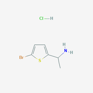 molecular formula C6H9BrClNS B2459946 1-(5-Bromothiophen-2-yl)ethan-1-amine hydrochloride CAS No. 2137783-98-1