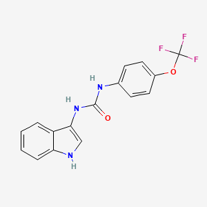 molecular formula C16H12F3N3O2 B2459948 1-(1H-indol-3-yl)-3-(4-(trifluoromethoxy)phenyl)urea CAS No. 899753-40-3