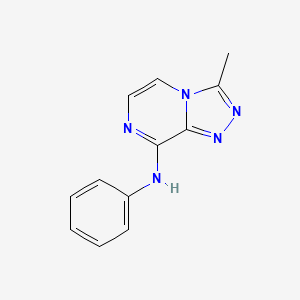 molecular formula C12H11N5 B2459949 3-Methyl-N-phenyl-[1,2,4]triazolo[4,3-a]pyrazin-8-amine CAS No. 2310013-24-0