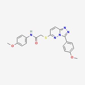 molecular formula C21H19N5O3S B2459961 N-(4-methoxyphenyl)-2-((3-(4-methoxyphenyl)-[1,2,4]triazolo[4,3-b]pyridazin-6-yl)thio)acetamide CAS No. 852376-43-3
