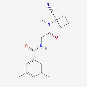 molecular formula C17H21N3O2 B2459976 N-[2-[(1-Cyanocyclobutyl)-methylamino]-2-oxoethyl]-3,5-dimethylbenzamide CAS No. 1645433-20-0