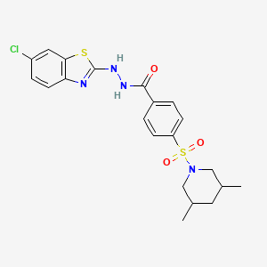 N'-(6-chlorobenzo[d]thiazol-2-yl)-4-((3,5-dimethylpiperidin-1-yl)sulfonyl)benzohydrazide