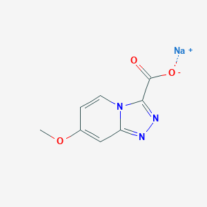 molecular formula C8H6N3NaO3 B2459990 Sodium 7-methoxy-[1,2,4]triazolo[4,3-a]pyridine-3-carboxylate CAS No. 2251053-92-4