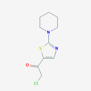 molecular formula C10H13ClN2OS B2459994 2-Chloro-1-(2-piperidin-1-yl-1,3-thiazol-5-yl)ethanone CAS No. 790271-19-1