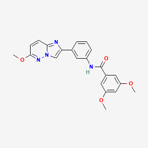 B2459995 3,5-dimethoxy-N-(3-(6-methoxyimidazo[1,2-b]pyridazin-2-yl)phenyl)benzamide CAS No. 955780-72-0