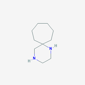 molecular formula C10H20N2 B2460001 1,4-Diazaspiro[5.6]dodecane CAS No. 14277-81-7