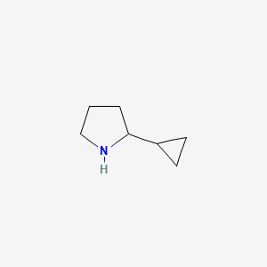 molecular formula C7H13N B2460007 2-环丙基吡咯烷 CAS No. 383127-10-4