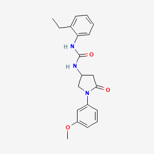 molecular formula C20H23N3O3 B2460018 1-(2-Ethylphenyl)-3-[1-(3-methoxyphenyl)-5-oxopyrrolidin-3-yl]urea CAS No. 891097-03-3