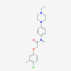 molecular formula C21H26ClN3O2 B246002 2-(4-chloro-3-methylphenoxy)-N-[4-(4-ethylpiperazin-1-yl)phenyl]acetamide 
